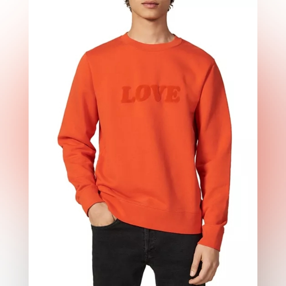 SANDRO Men's Love Crewneck Sweatshirt S.